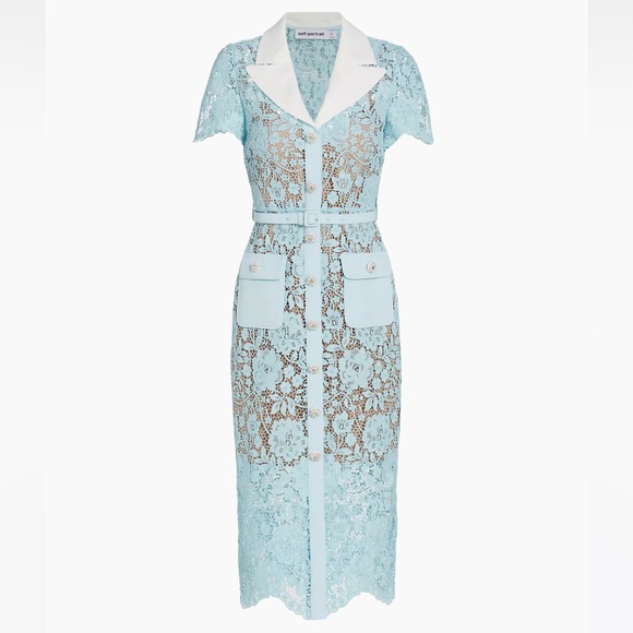 Elegant Lace Midi Dress from Self-Portrait - Picture 1 of 6